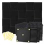 Heilanole Lot de 12 Panneaux Acoustiques en Mousse 1 X 12 X 12 Pouces Panneaux Antibruit Insonorisants pour Studio D'Enregistrem