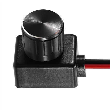 Jeenuuder Interrupteur Variateur LED PMM Basse Tension Universel 12/24 V avec Bouton en Métal pour Éclairage LED RV