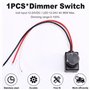 Jeenuuder Interrupteur Variateur LED PMM Basse Tension Universel 12/24 V avec Bouton en Métal pour Éclairage LED RV, Plafonniers
