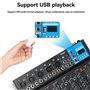 Sirxlevcy Mélangeur Audio Professionnel 7 Canaux avec Lecteur MP3 USB, Console de Mixage pour Enregistrement Sonore sur PC, Pris