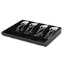 2X Pochette Rigide Caisse de Caisse Enregistreuse Classifier Magasin Caissette à Monnaie Coffret à Tiroir-Caisse Plateau à Tiroi