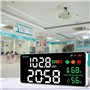 Nettoppo 4-En-1 Decibel Meter LED Decibel Meter Son Decibel Meter WiFi Wall Mounted Sound Level Meter Digital Clock Temperature 