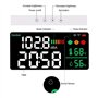 Nettoppo 4-En-1 Decibel Meter LED Decibel Meter Son Decibel Meter WiFi Wall Mounted Sound Level Meter Digital Clock Temperature 