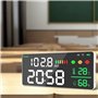 Nettoppo 4-En-1 Decibel Meter LED Decibel Meter Son Decibel Meter WiFi Wall Mounted Sound Level Meter Digital Clock Temperature 