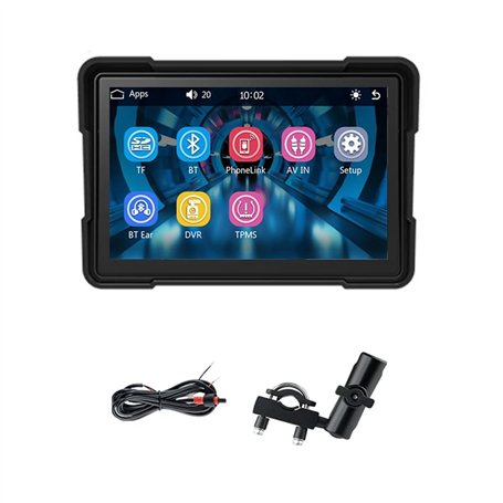 MQODLFP Écran Portable GPS Bluetooth 5 Pouces pour Moto