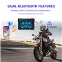 MQODLFP Écran Portable GPS Bluetooth 5 Pouces pour Moto, IP67 Étanche, Lecteur MP5 sans Compatible avec Carplay et Android Auto