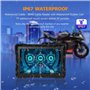 MQODLFP Écran Portable GPS Bluetooth 5 Pouces pour Moto, IP67 Étanche, Lecteur MP5 sans Compatible avec Carplay et Android Auto