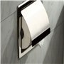 AuntYou Porte-papier toilette mural encastré en acier inoxydable, support de papier toilette de style moderne, distributeur de r