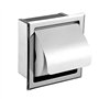 AuntYou Porte-papier toilette mural encastré en acier inoxydable, support de papier toilette de style moderne, distributeur de r