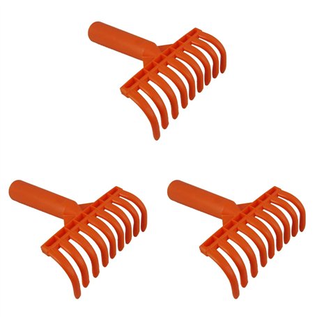 Eoslcusmvl 3X Têtes de Râteau à Olives 9 Dents Râteau Multifonction en Plastique Pelle Râteau de Cueillette D'Olives Outils de J