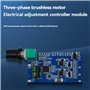 Feeuid Module régulateur de vitesse ESC pour moteur sans balais triphasé avec potentiomètre DC12-24V 10A STC32G pour moteur avec