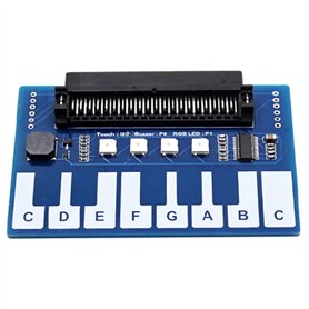 Kayfg Pour Carte D'Extension Micro-Bit Mini Carte D'Extension de Musique pour Piano Lumières Colorées Cool/Buzzer/Clavier Interf