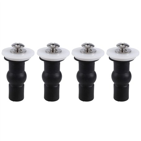 iFutniew Lot de 4 Vis de SièGe de Toilette CharnièRes de SièGe de Toilette Boulon Expansible éCrous SupéRieurs en Caoutchouc Fix