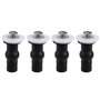 iFutniew Lot de 4 Vis de SièGe de Toilette CharnièRes de SièGe de Toilette Boulon Expansible éCrous SupéRieurs en Caoutchouc Fix