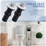 iFutniew Lot de 4 Vis de SièGe de Toilette CharnièRes de SièGe de Toilette Boulon Expansible éCrous SupéRieurs en Caoutchouc Fix