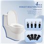 iFutniew Lot de 4 Vis de SièGe de Toilette CharnièRes de SièGe de Toilette Boulon Expansible éCrous SupéRieurs en Caoutchouc Fix