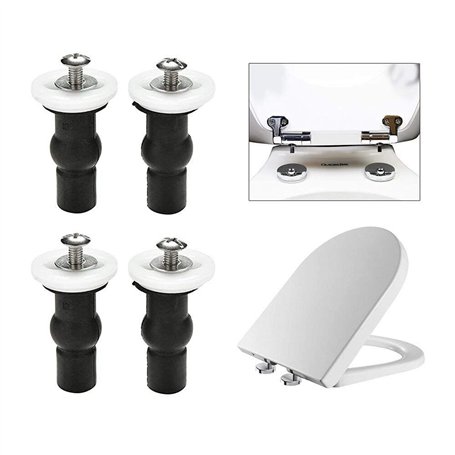 Kayfg Siege de toilette Fixation des vis de fixation superieure 2 paires universelles en caoutchouc expansible ecrous a goujon t