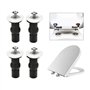 Kayfg Siege de toilette Fixation des vis de fixation superieure 2 paires universelles en caoutchouc expansible ecrous a goujon t