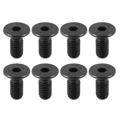 Lulaxy 8 PièCes Tout TéRrain Serrure Chaussure Cale Vis de pour SPD Verrouillage de PéDale Autobloquant Acier Noir