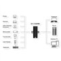 EXSYS EX-11230HMS 10 Port USB 3.2 Gen 1 HUB Kit Rail din et Mur Via VL811+ Chipset