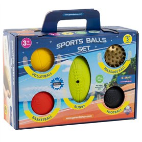 GERARDO'S Ensemble de Petites balles avec 5 Ballons de Sport - Ballon de Massage