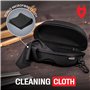 Nocry étui de rangement pour lunettes de sécurité avec doublure en feutre, fermeture Éclair renforcée et clip de ceinture
