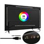 Rétroéclairage USB Lumière LED, 1m(3.28 Pieds) 30 LEDs Moniteur D'ordinateur Décor Bande/Étanche 5050 Multicolore Contrôleur RGB