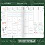 GoGirl Planificateur hebdomadaire – Planificateur horaire pour le travail et la vie avec fentes horaires – Agenda vertical pour 