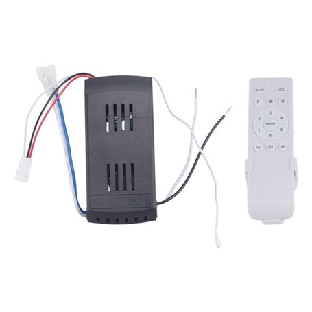 JANZU Kit de Télécommande Universelle pour Ventilateur de Plafond 40W avec Fonction de Timing à 6 Vitesses pour Le Remplacement