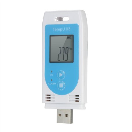 SVRITE TempU 03 Enregistreur de DonnéEs D'Humidité de TempéRature USB RéUtilisable Enregistreur de DonnéEs RH TEMP Enregistreur