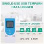 SVRITE TempU 03 Enregistreur de DonnéEs D'Humidité de TempéRature USB RéUtilisable Enregistreur de DonnéEs RH TEMP Enregistreur 