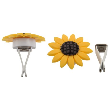 FUWIND Lot De 2 Accessoires Voiture De Tournesol Assainisseur d'air De Voiture Mignon Clips D'¨¦Vent De Tournesol D¨¦Corations C