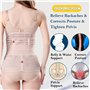 Ceinture ventrale 3 en 1 post-partum, Ceinture ventre/taille/bassin de récupération, beige, grande taille