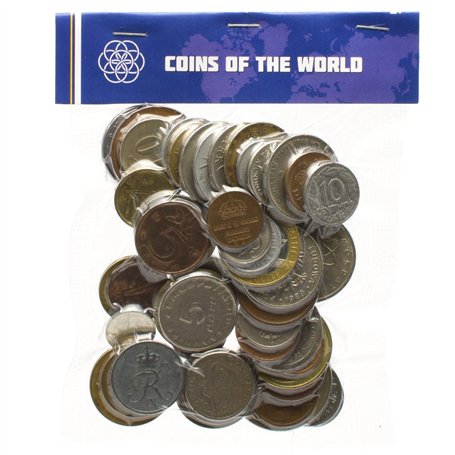 50 pièces étrangères différentes Collection Argent Ensemble de Toute l’Europe. Pièces de Collection