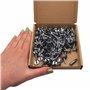 SKIR'CO Lot de 150 vis autoforeuses peintes 4,2 x 16 mm, tête de réglage modifiée Phillips Vis à tôle Tête gaufrée (150, Gris An
