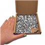 SKIR'CO Lot de 150 vis autoforeuses peintes 4,2 x 16 mm, tête de réglage modifiée Phillips Vis à tôle Tête gaufrée (150, Blanc P