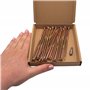 SKIR'CO Lot de 20 vis à bois universelles longue vis a bois en acier zingué Tête fraisée Torx Type 17 Vis à panneaux d'aggloméré