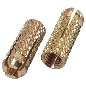 SKIR'CO Lot de 100 chevilles en laiton M6 x 22 mm