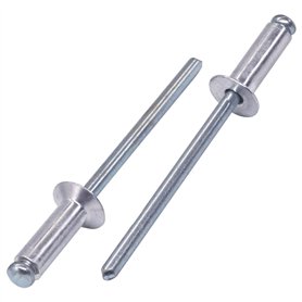 SKIR'CO (100 pièces) Rivets aveugles en aluminium à tête fraisée 4