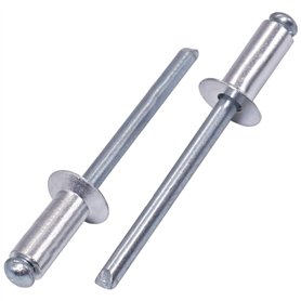 SKIR'CO (50 pièces) Rivets aveugles à tête fraisée en aluminium 4.8 x 12 mm Mandrin en acier Rivets pop