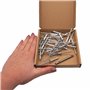 SKIR'CO (30 pièces) Rivets Aveugles à Grande Bride en Aluminium 5,0 x 25 mm, Mandrin en Acier, Foret Inclus