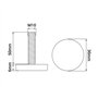 SKIR'CO Lot de 4 pieds de nivellement pour meubles M10 x 50 mm - Pieds ronds en métal réglables - Tige filetée M10 - Pied de niv