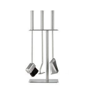 HANSA Ensemble d'outils de cheminée de qualité supérieure (3 pièces) SS - Cintre carré en acier inoxydable - Accessoires de chem