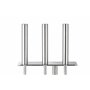 HANSA Ensemble d'outils de cheminée de qualité supérieure (3 pièces) SS - Cintre carré en acier inoxydable - Accessoires de chem