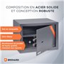 Brihard Family Coffre-fort familial à clé - 25x35x25cm Coffre-fort de sécurité domestique avec étagère amovible - Serrure à clés