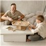 VAU! Mini table de hockey sur air – Table de baby-foot magnétique en bois pour enfants et adultes – Jeu de table respectueux de 