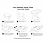 VAU! Mini table de hockey sur air – Table de baby-foot magnétique en bois pour enfants et adultes – Jeu de table respectueux de 