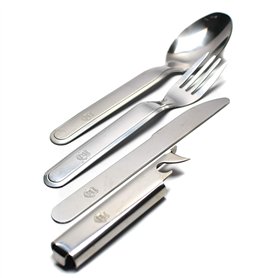 Lot de 4 couverts de l'armée hongroise - Ustensiles de cuisine militaires - Cuillère