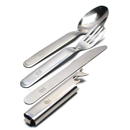 Lot de 4 couverts de l'armée hongroise - Ustensiles de cuisine militaires - Cuillère