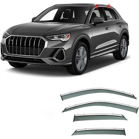 FLLBING Déflecteurs de Voiture Fenêtre Latérale pour Audi Q3 F3 2019-2022